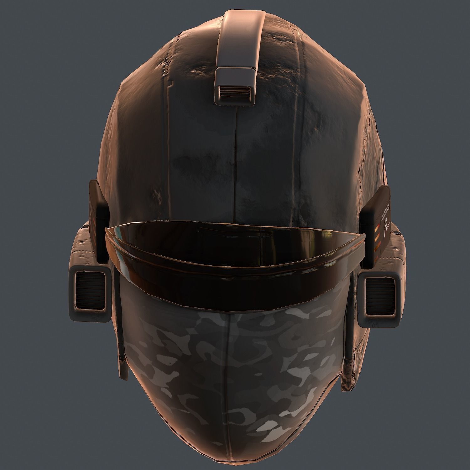 Helmet plastic mask protection  Low-poly 3D model Low-poly 3D model_7