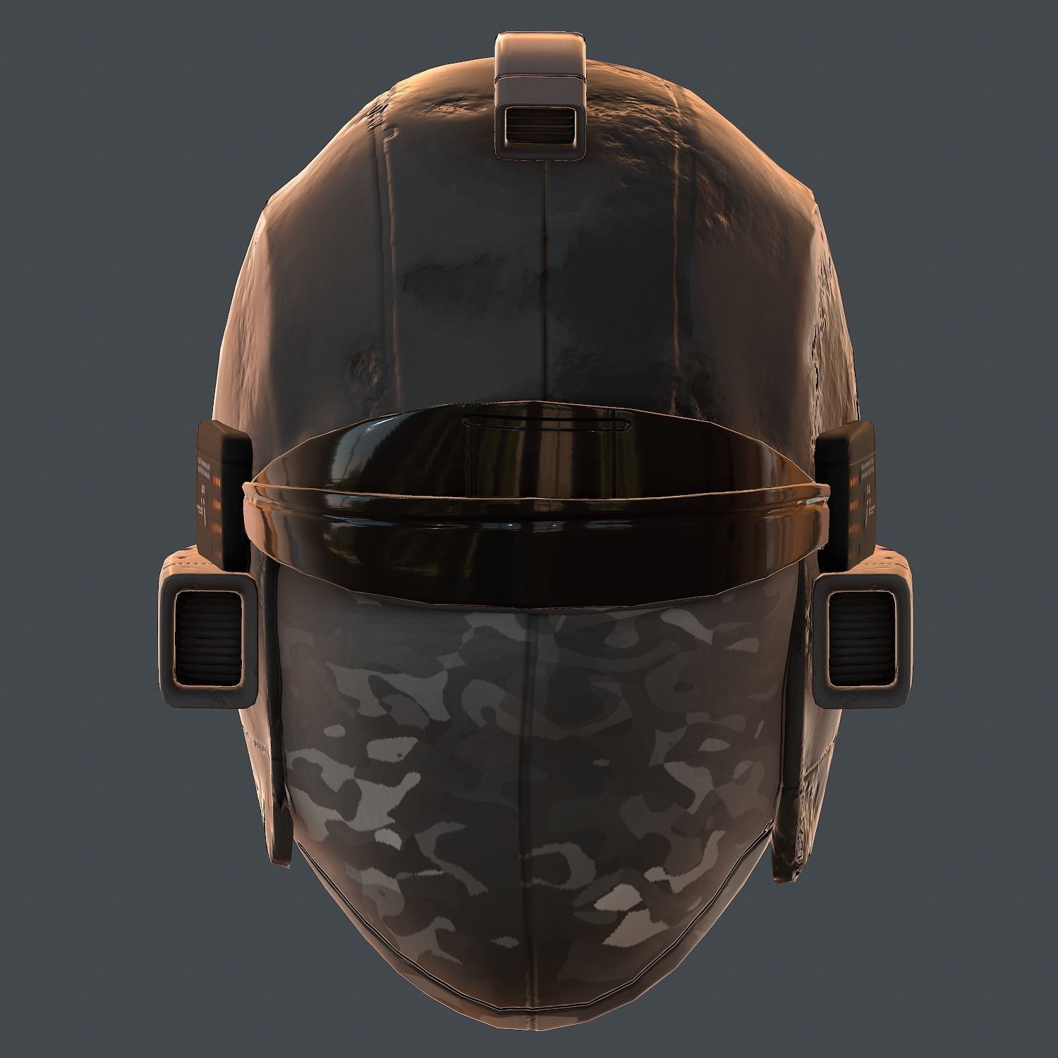 Helmet plastic mask protection  Low-poly 3D model Low-poly 3D model_8