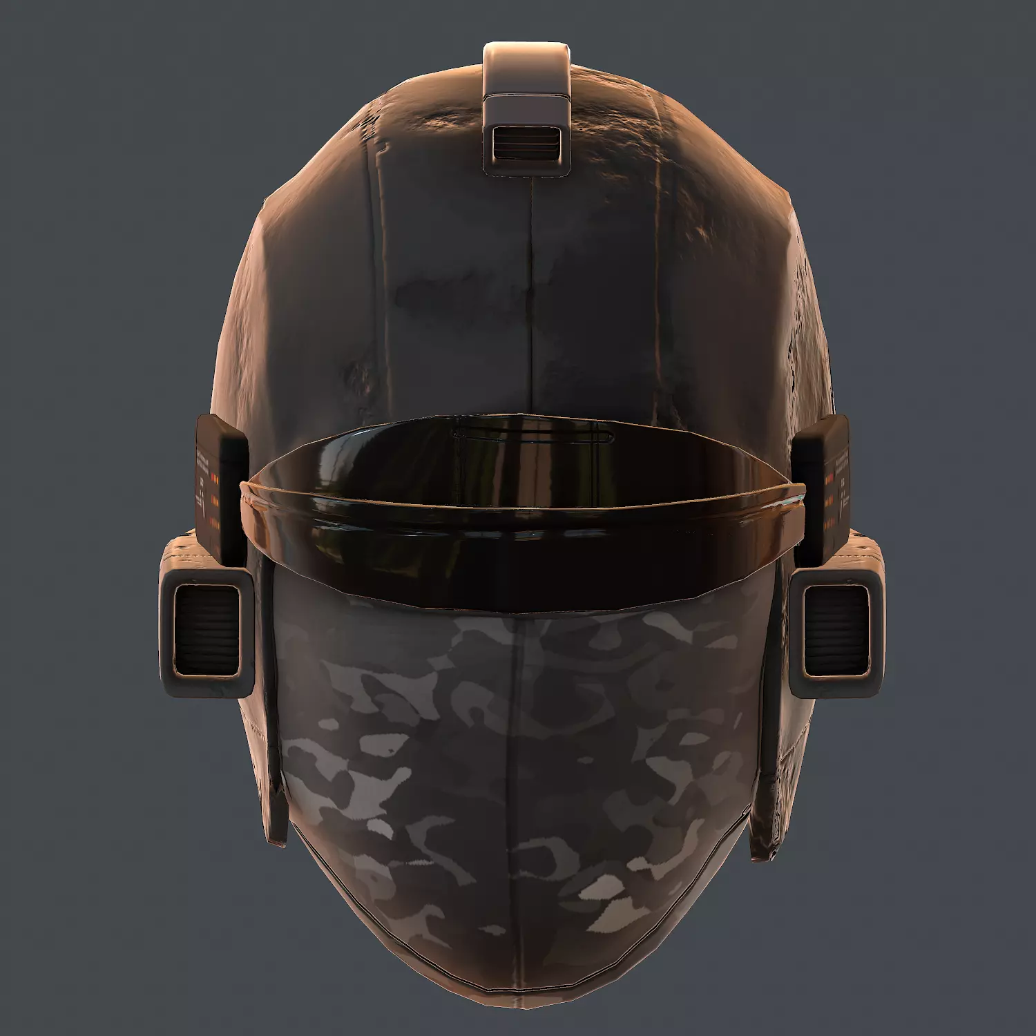 Helmet plastic mask protection  Low-poly 3D model Low-poly 3D model_0