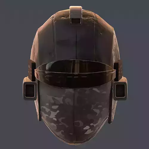 Helmet plastic mask protection  Low-poly 3D model