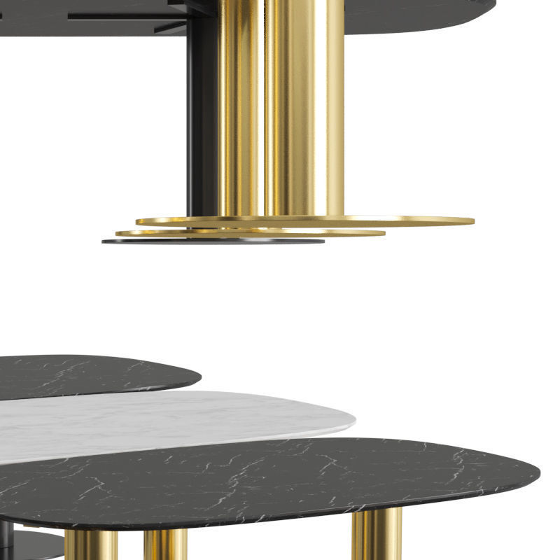 GUBI 2 0 Dining Table Eliptical 3D model_2