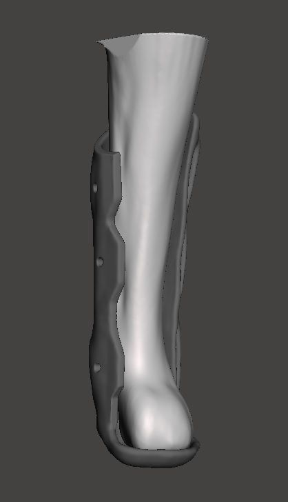Cat left frontleg orthosis 3D model_4