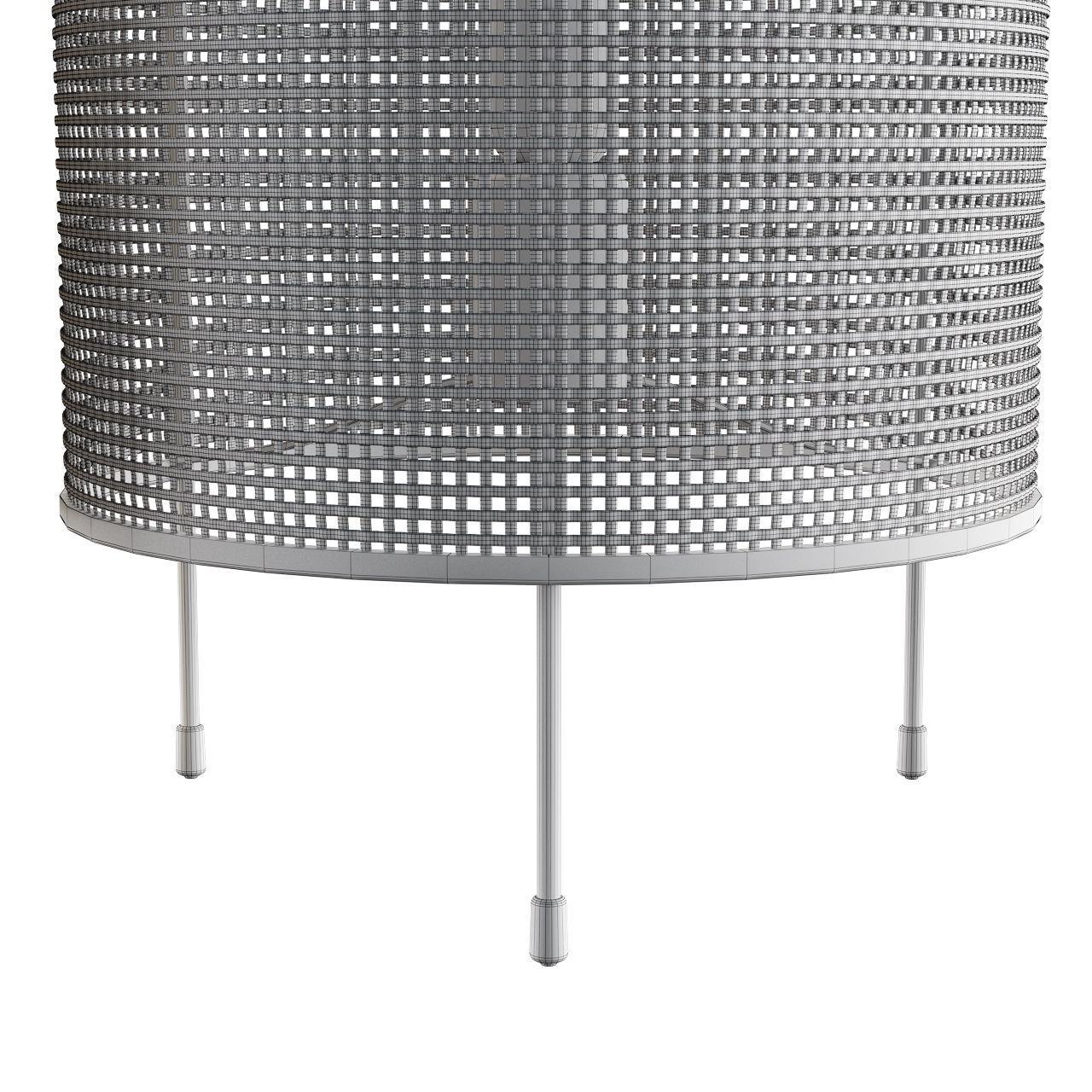 Zarahome rattan lamp 3D model_4