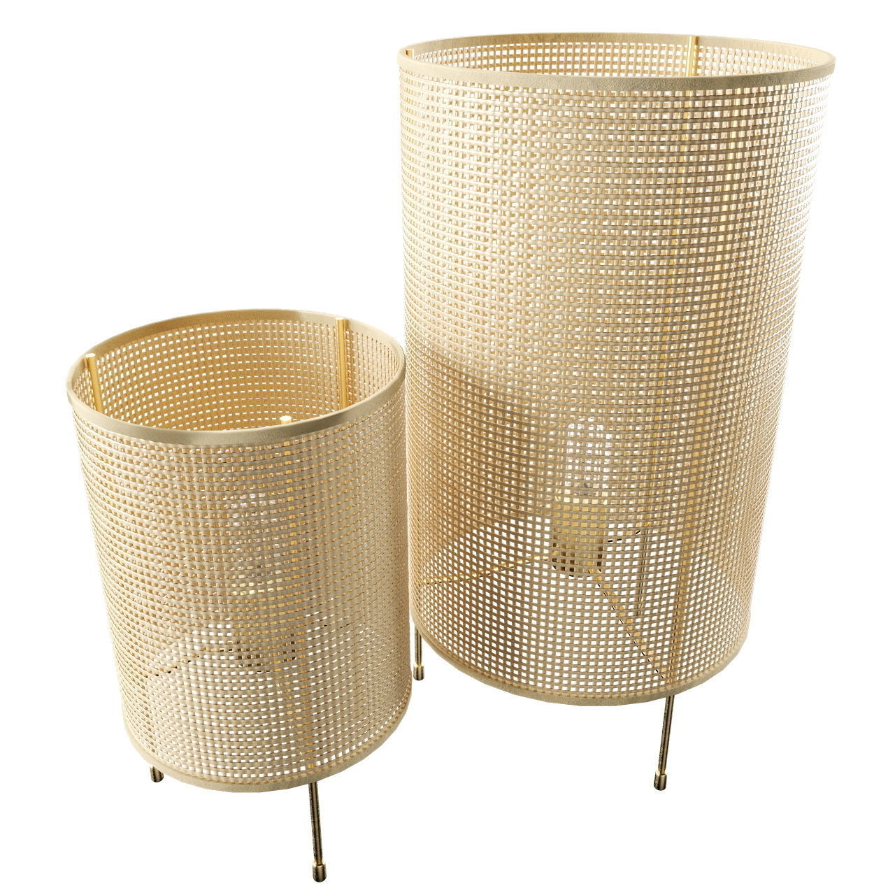 Zarahome rattan lamp 3D model_1