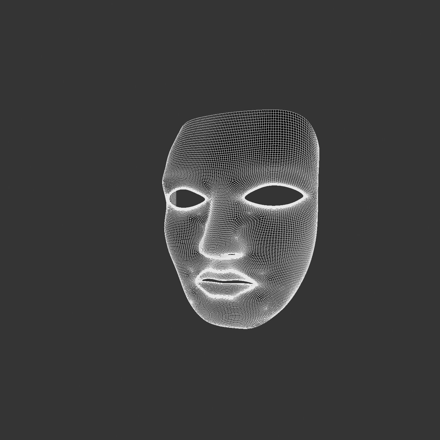 Metal mask Low-poly 3D model_76