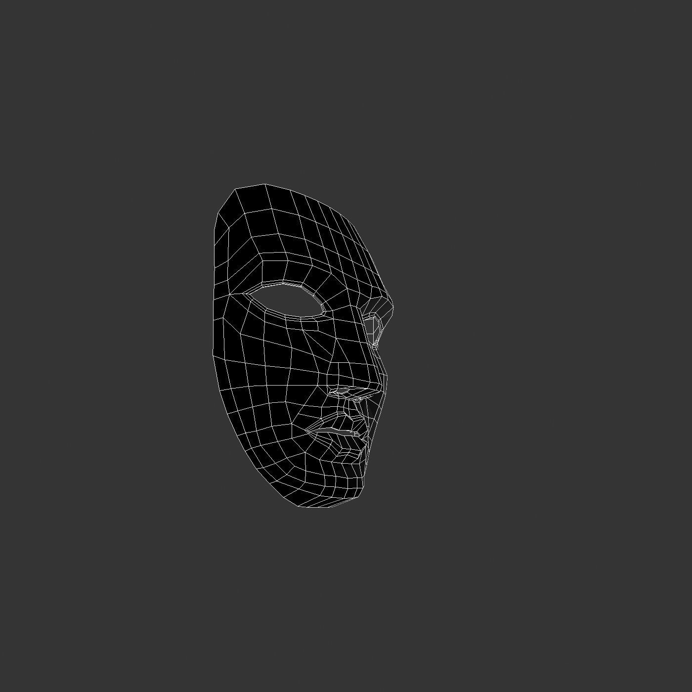 Metal mask Low-poly 3D model_54
