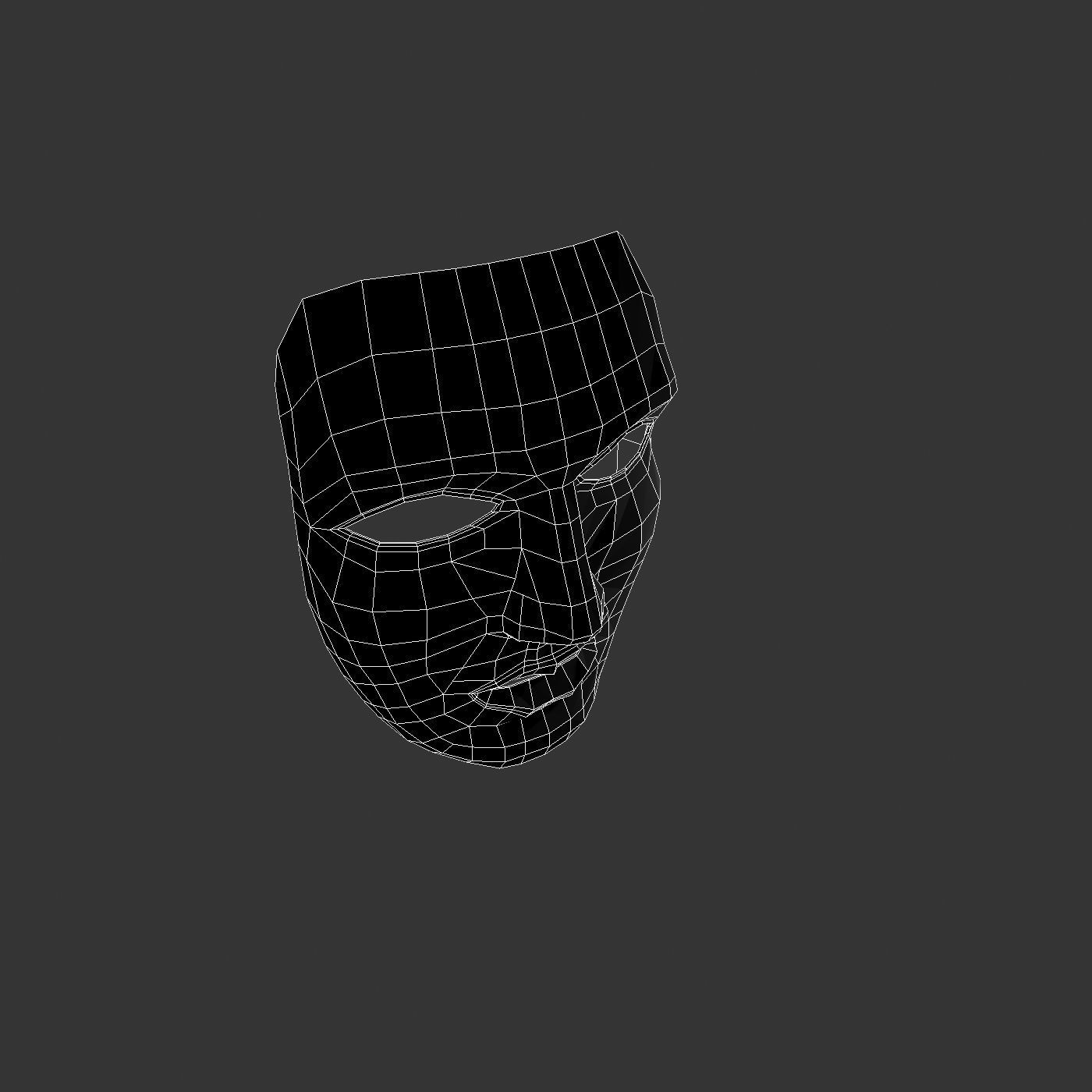 Metal mask Low-poly 3D model_60