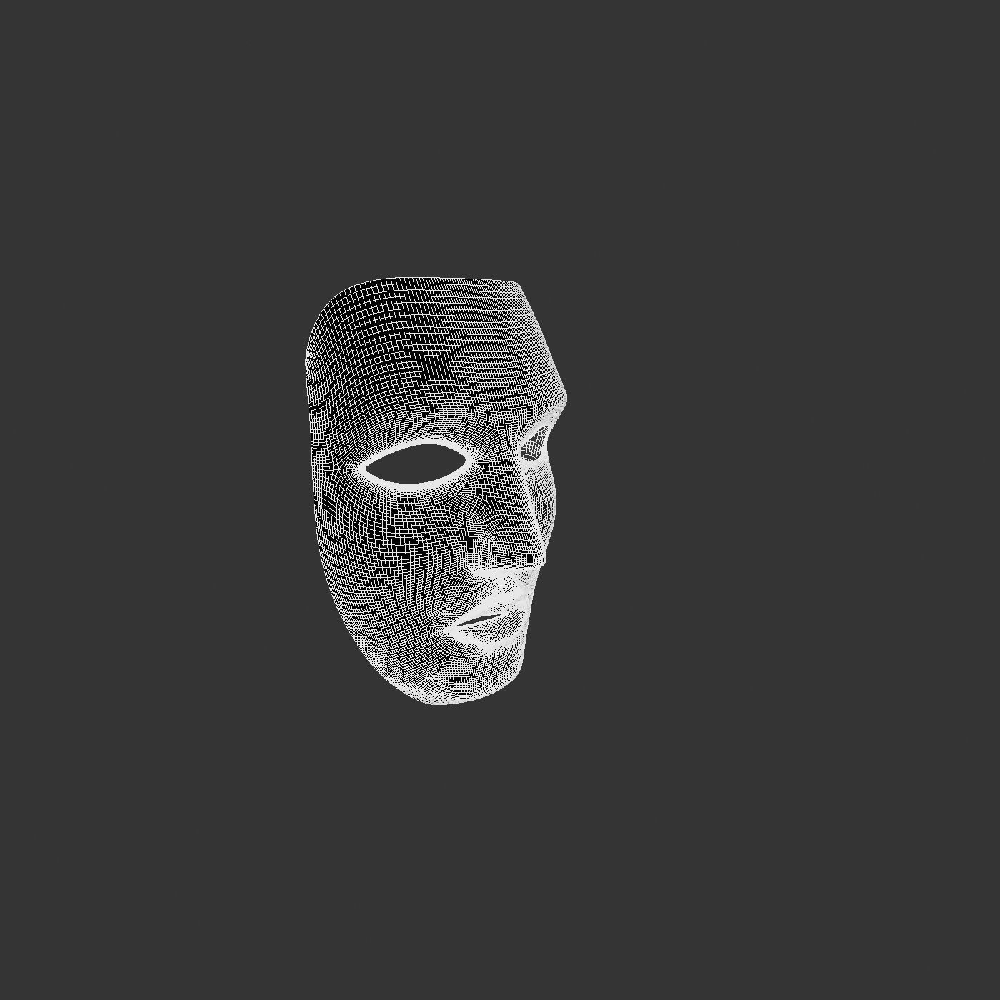 Metal mask Low-poly 3D model_67