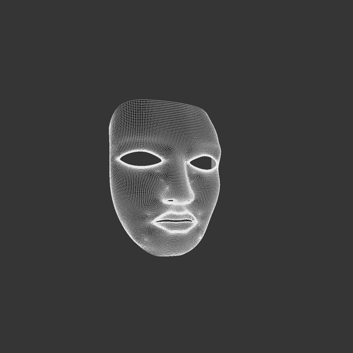 Metal mask Low-poly 3D model_72