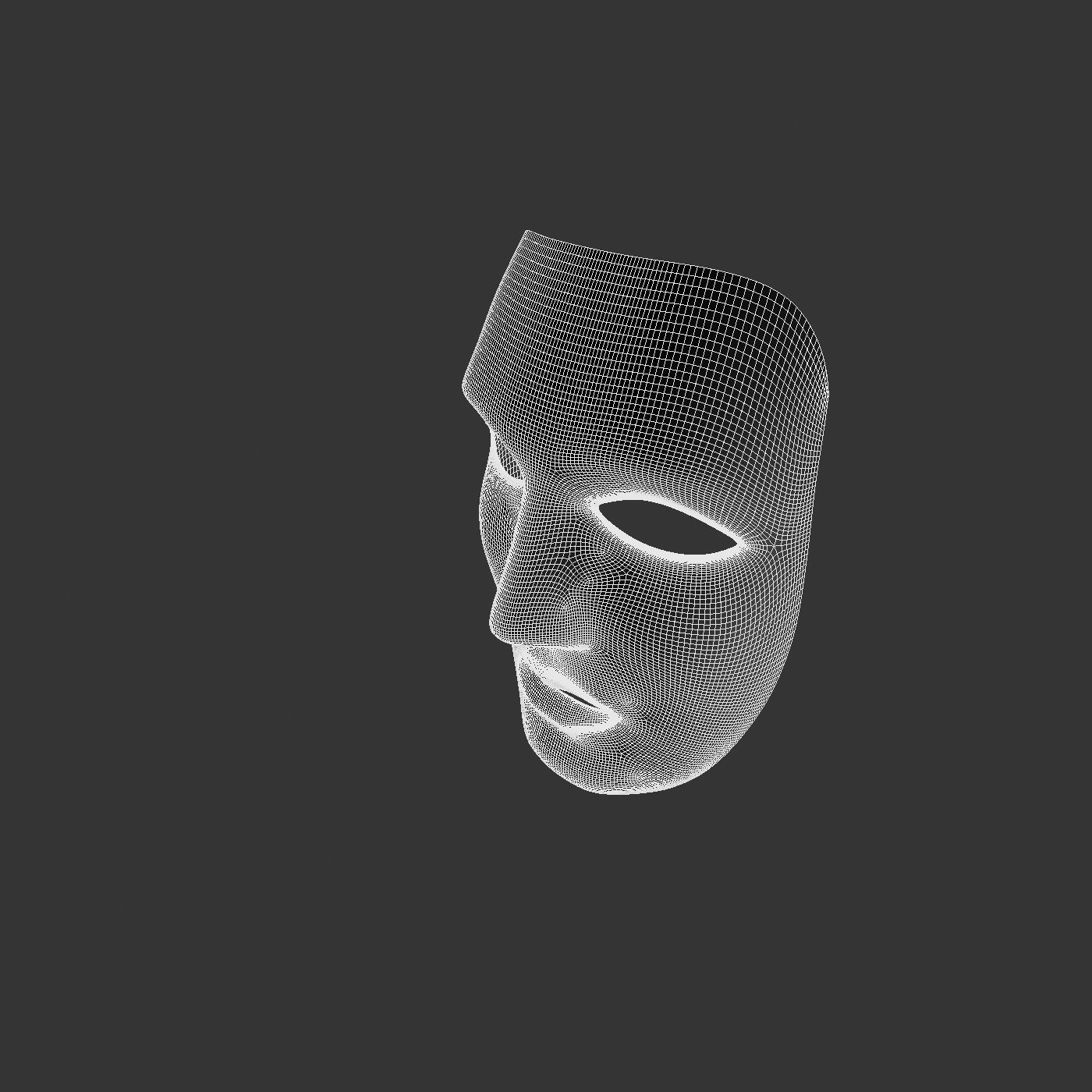 Metal mask Low-poly 3D model_88