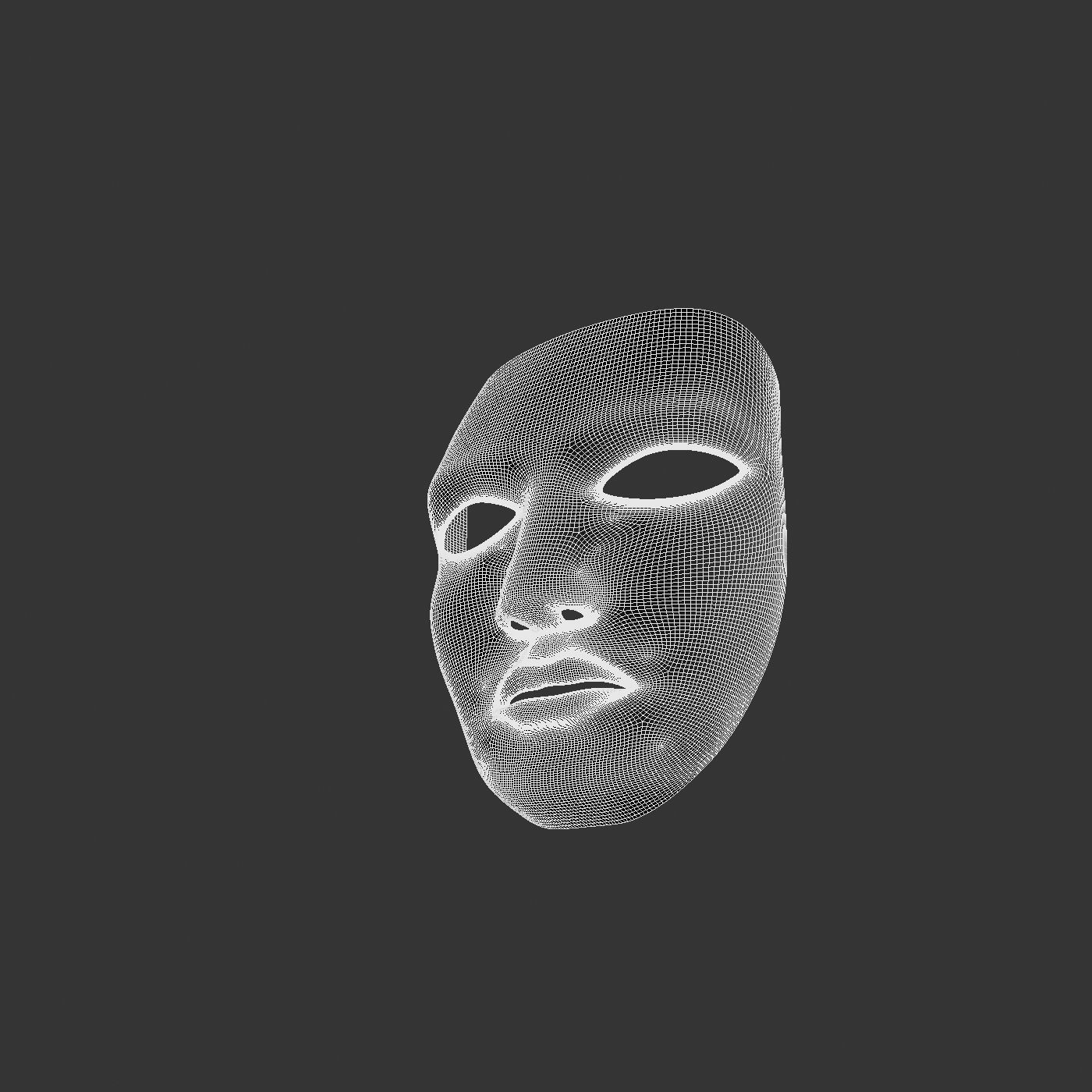 Metal mask Low-poly 3D model_85