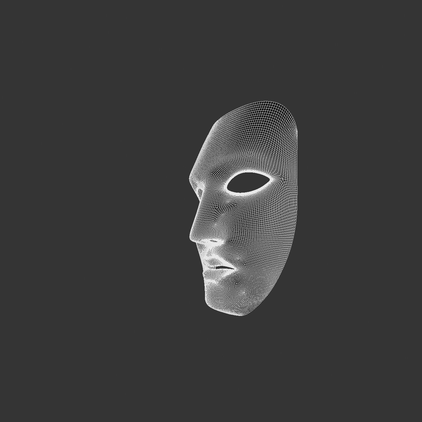 Metal mask Low-poly 3D model_79