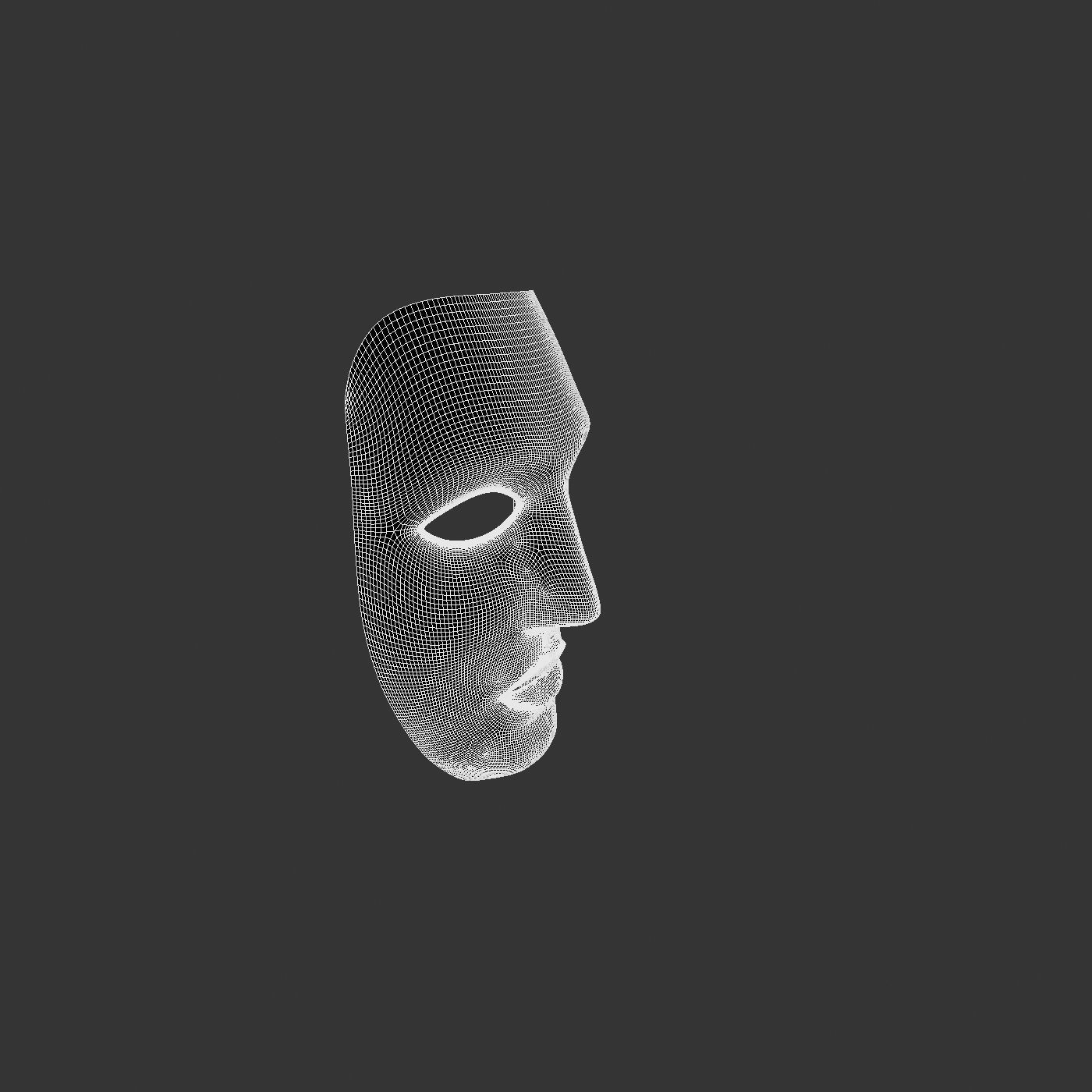 Metal mask Low-poly 3D model_83