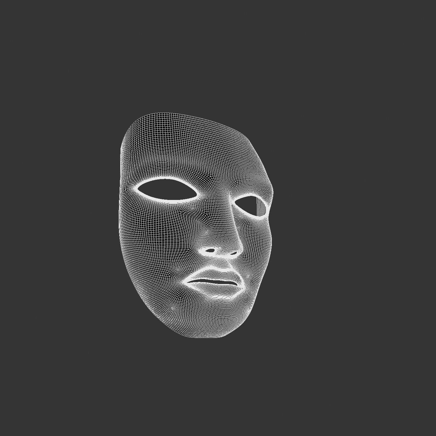 Metal mask Low-poly 3D model_84