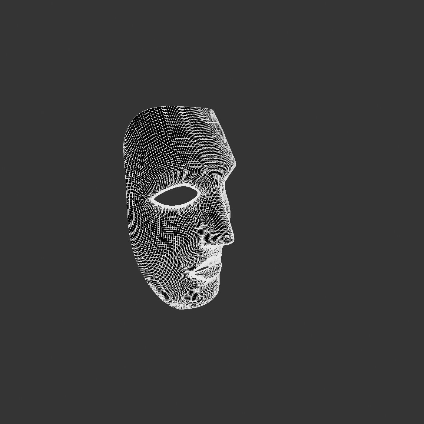 Metal mask Low-poly 3D model_69