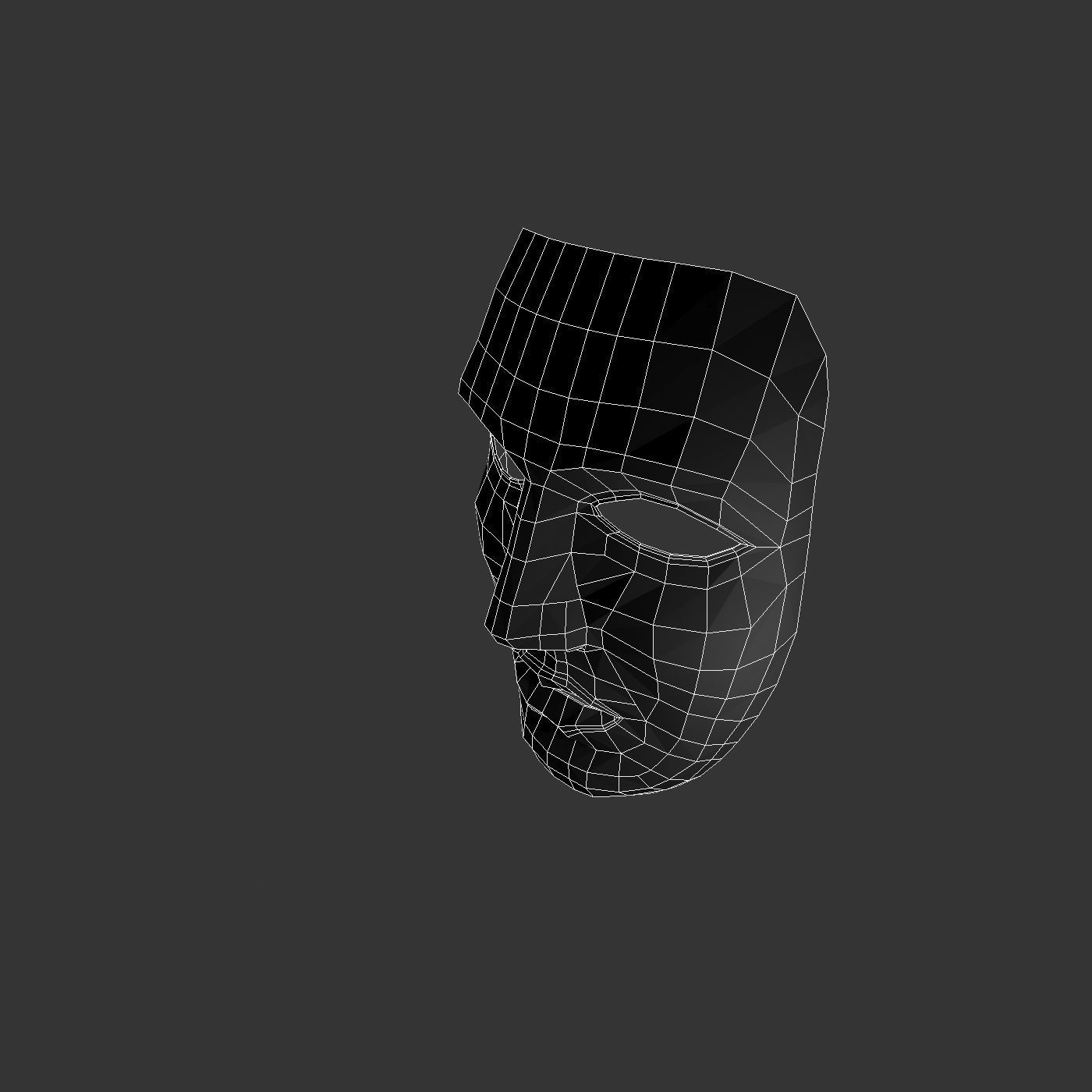 Metal mask Low-poly 3D model_62