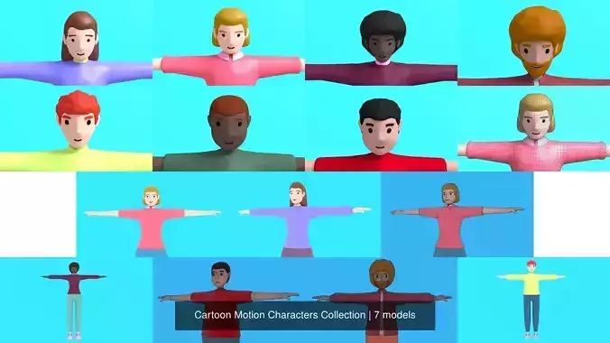 Cartoon Motion Characters Collection