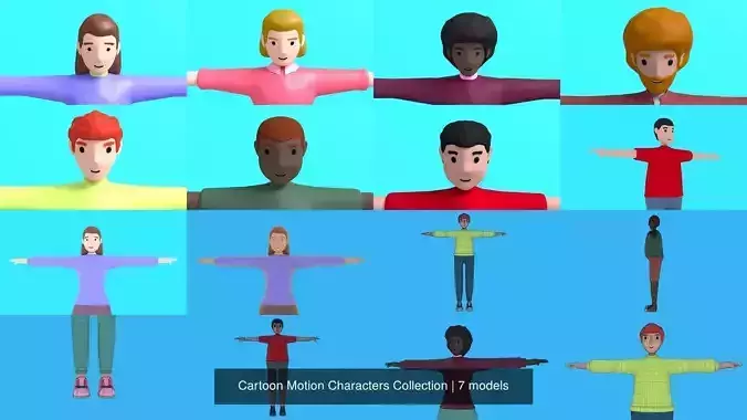 Cartoon Motion Characters Collection