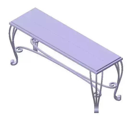 Forged metal bench 3D model