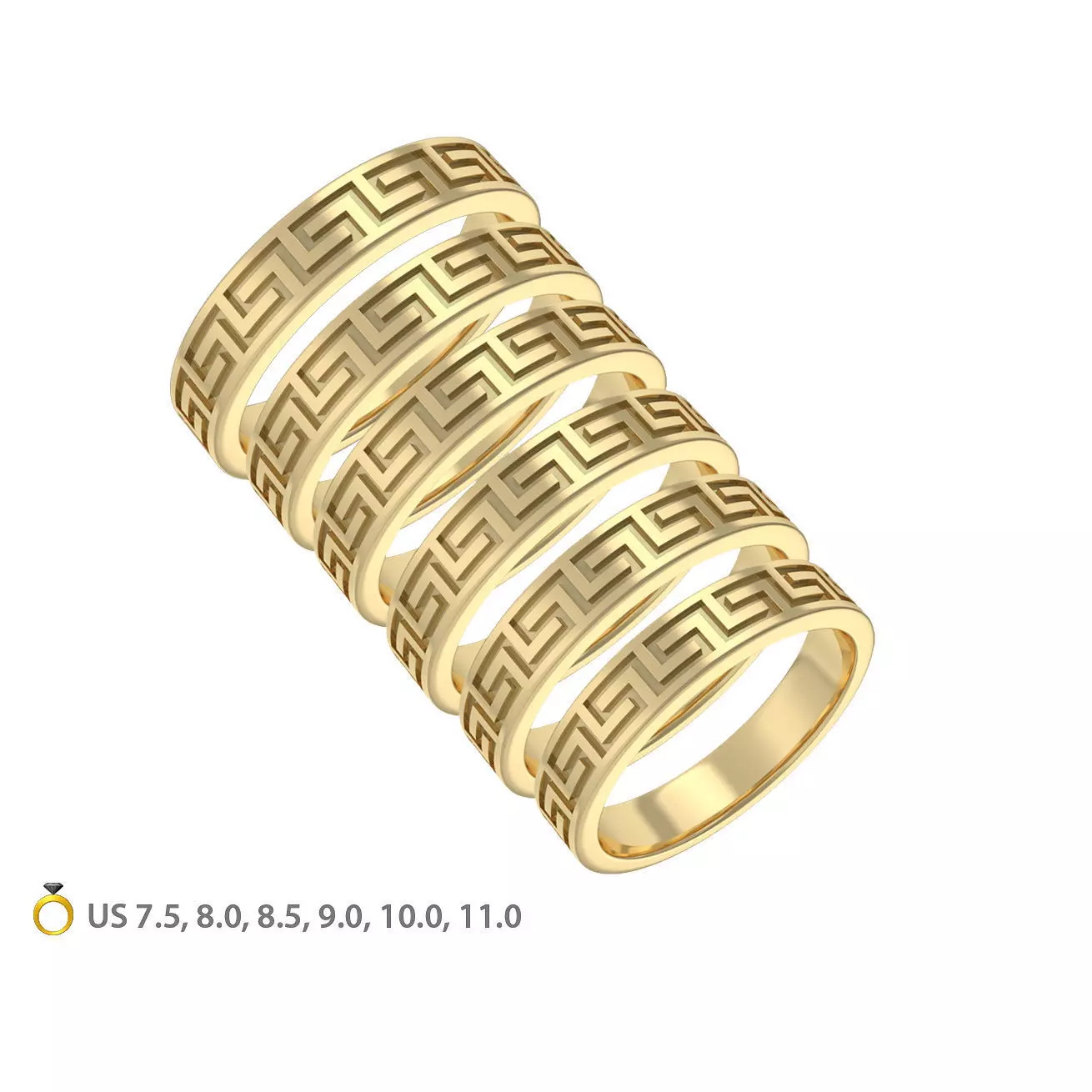 N198-2 Greek ornament band 3D print model_0