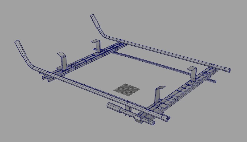 car ladder rack 3D model_1