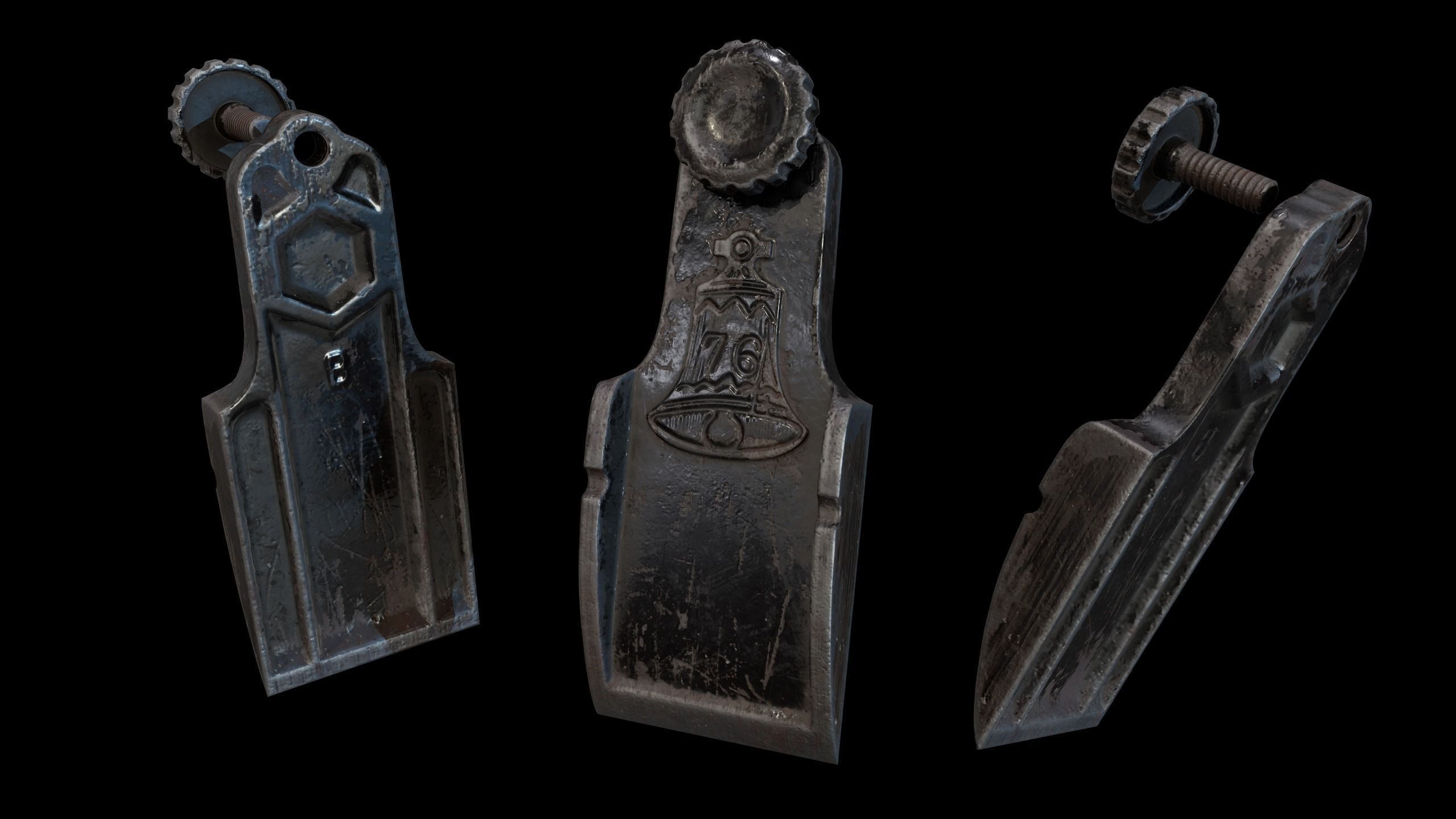 Jack-plane two planes Low-poly 3D model_7