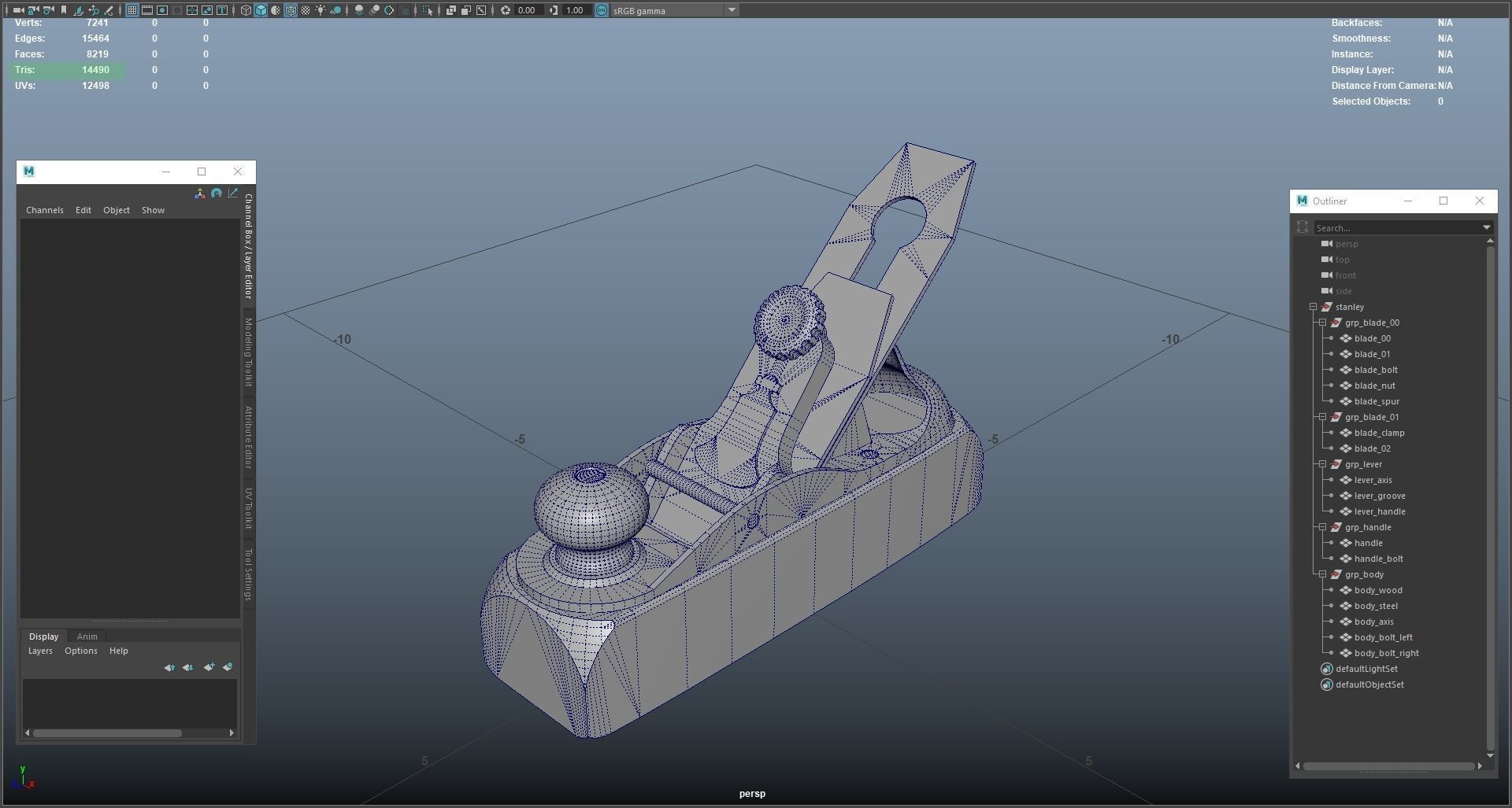 Jack-plane two planes Low-poly 3D model_10