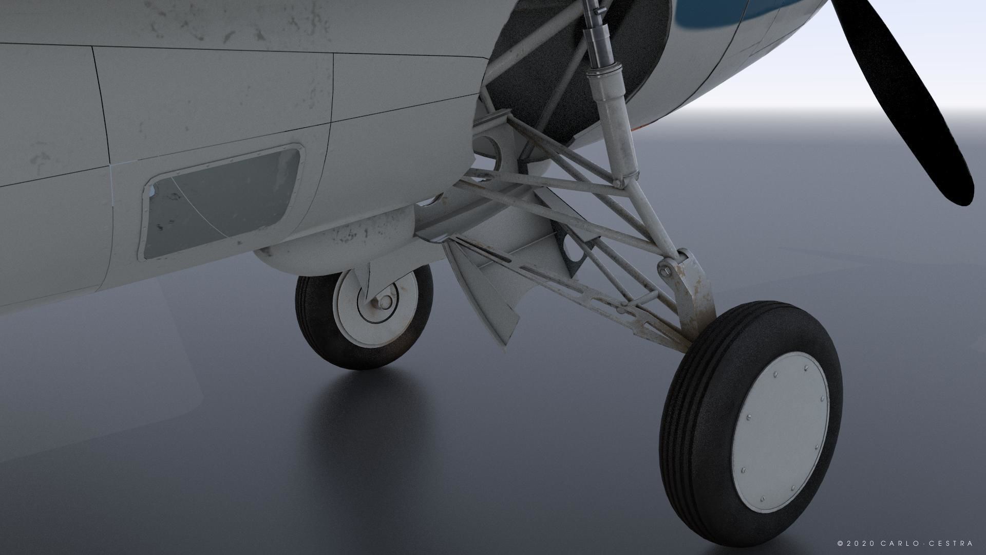 F4F-4 9-GF-7 - Rigged Low-poly 3D model_8