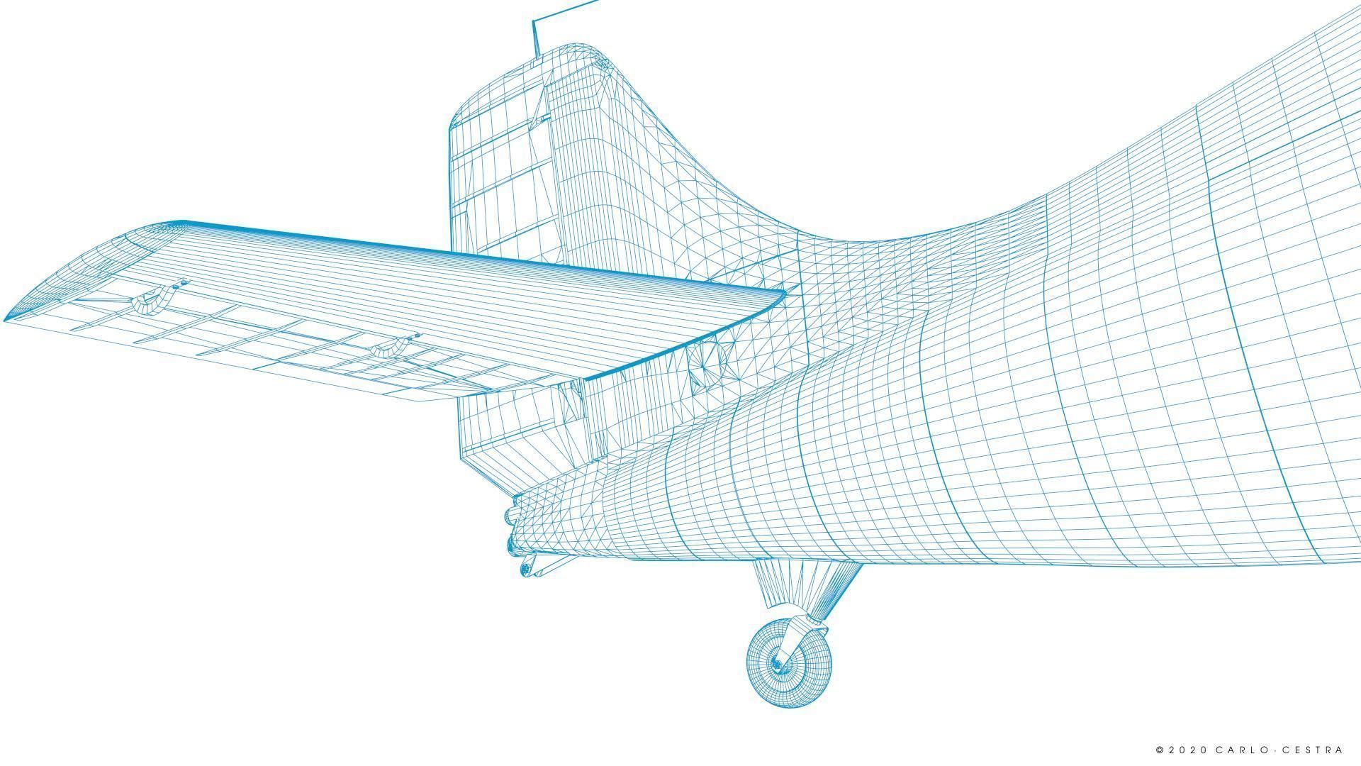 F4F-4 9-GF-7 - Rigged Low-poly 3D model_73