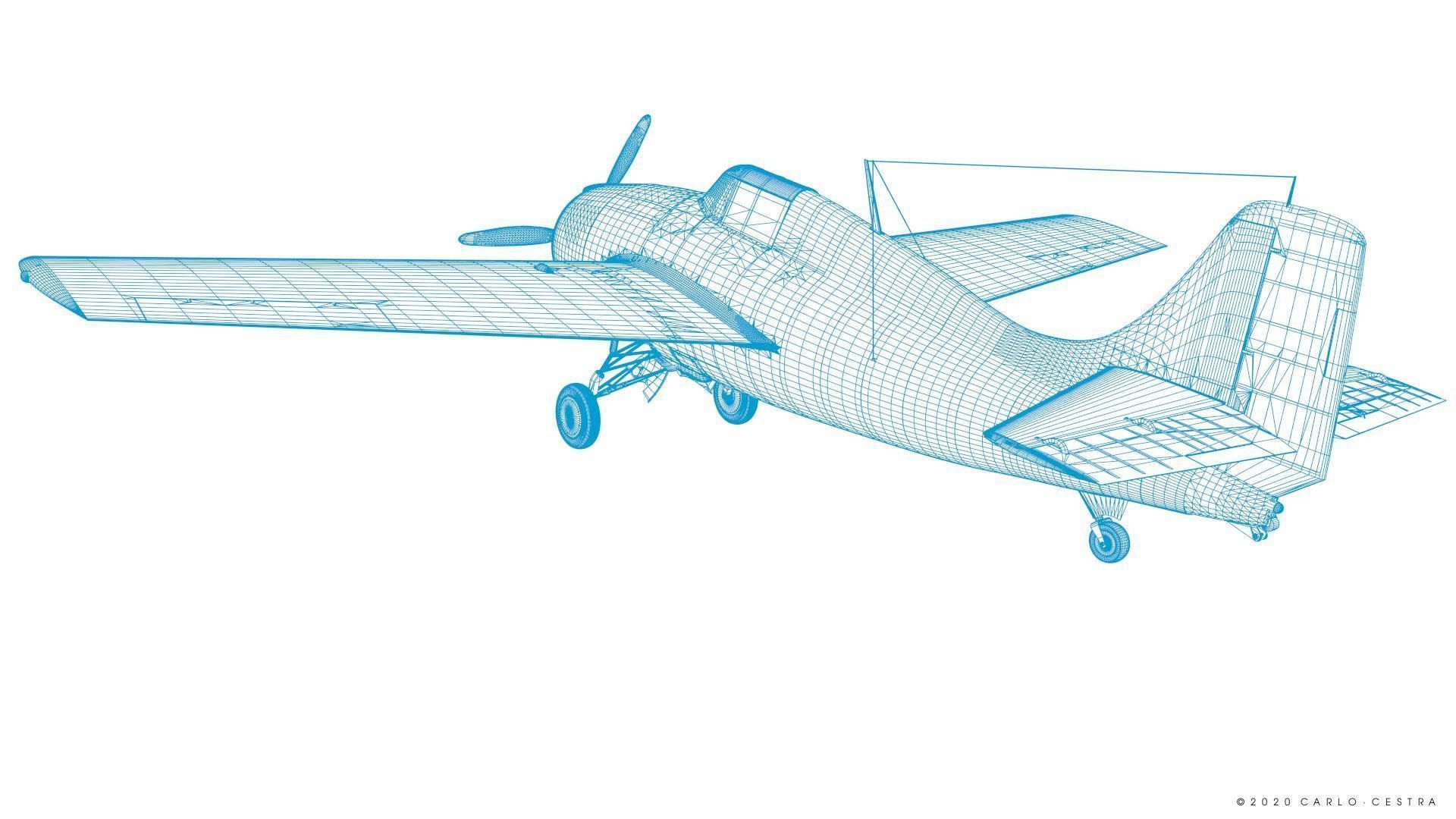 F4F-4 9-GF-7 - Rigged Low-poly 3D model_62