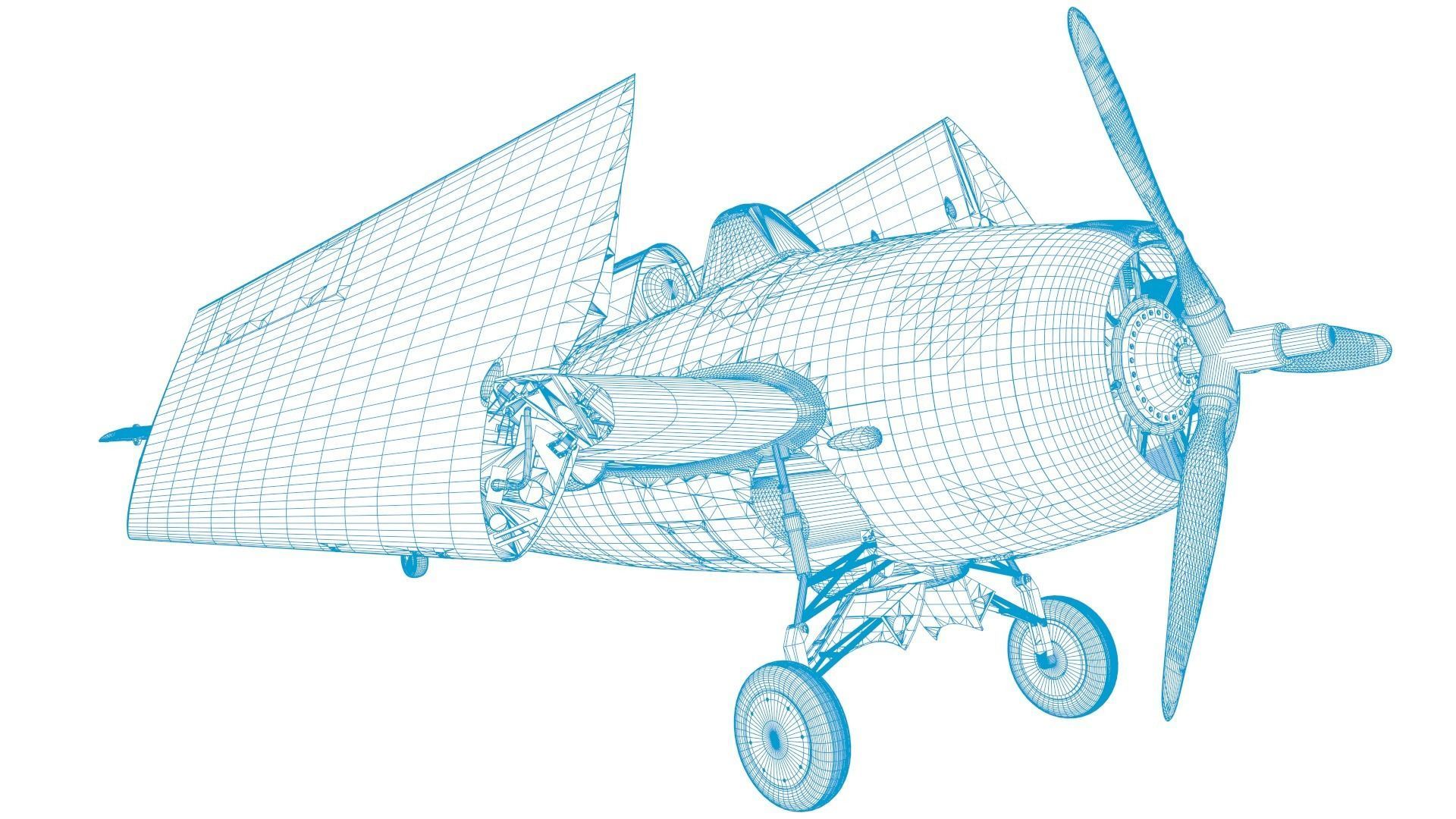 F4F-4 9-GF-7 - Rigged Low-poly 3D model_71