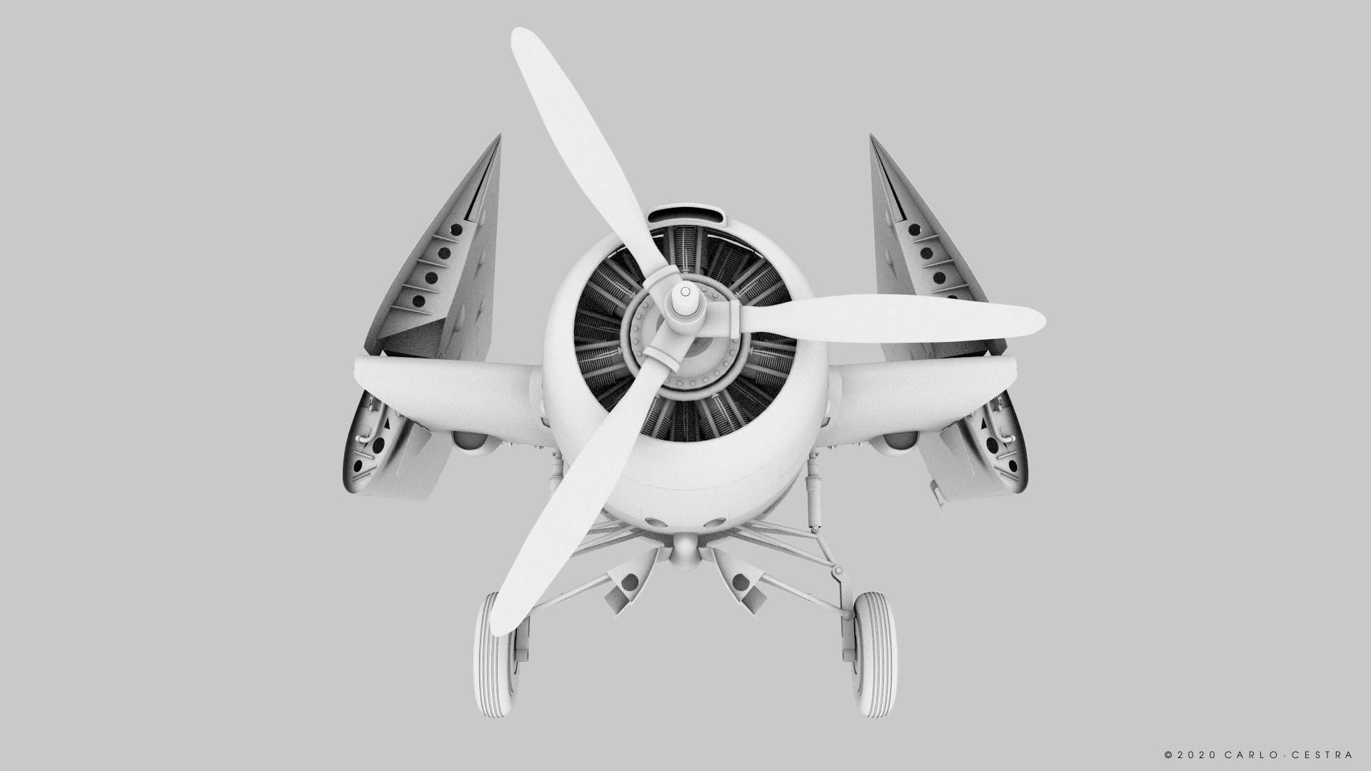 F4F-4 9-GF-7 - Rigged Low-poly 3D model_40