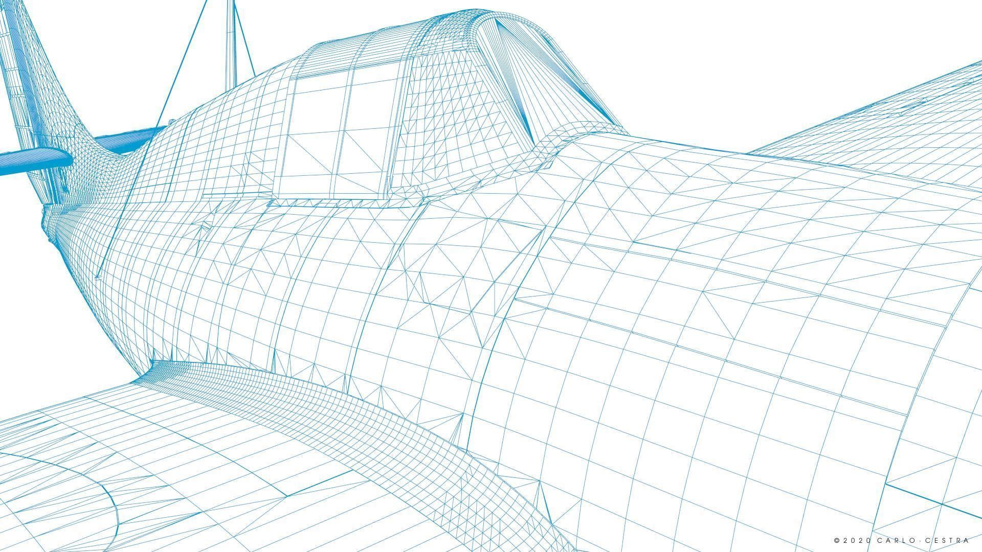 F4F-4 9-GF-7 - Rigged Low-poly 3D model_72