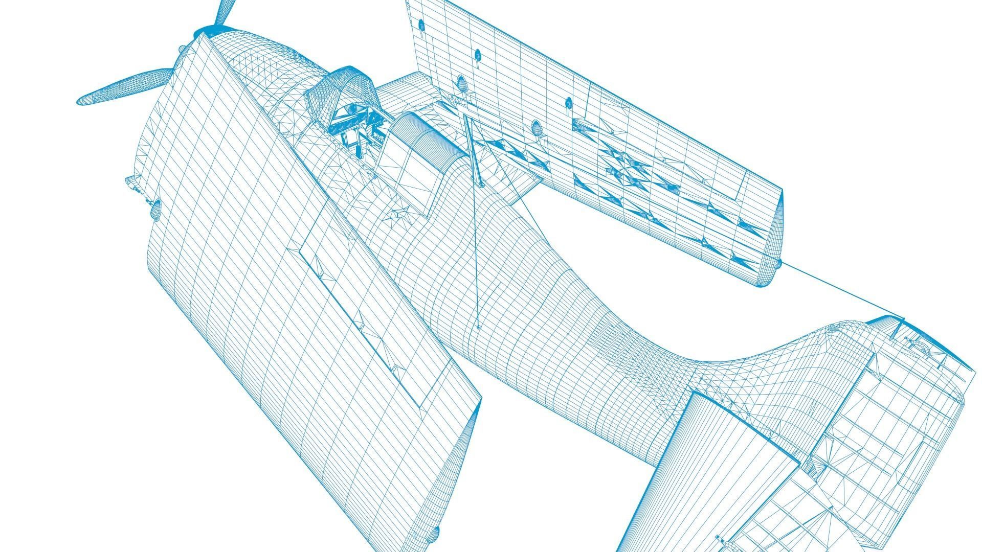 F4F-4 9-GF-7 - Rigged Low-poly 3D model_82