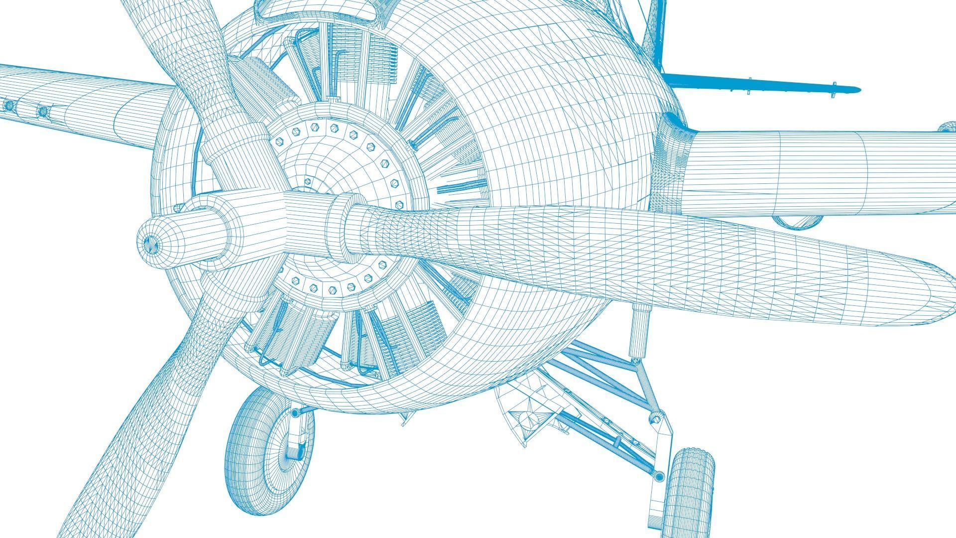 F4F-4 9-GF-7 - Rigged Low-poly 3D model_81