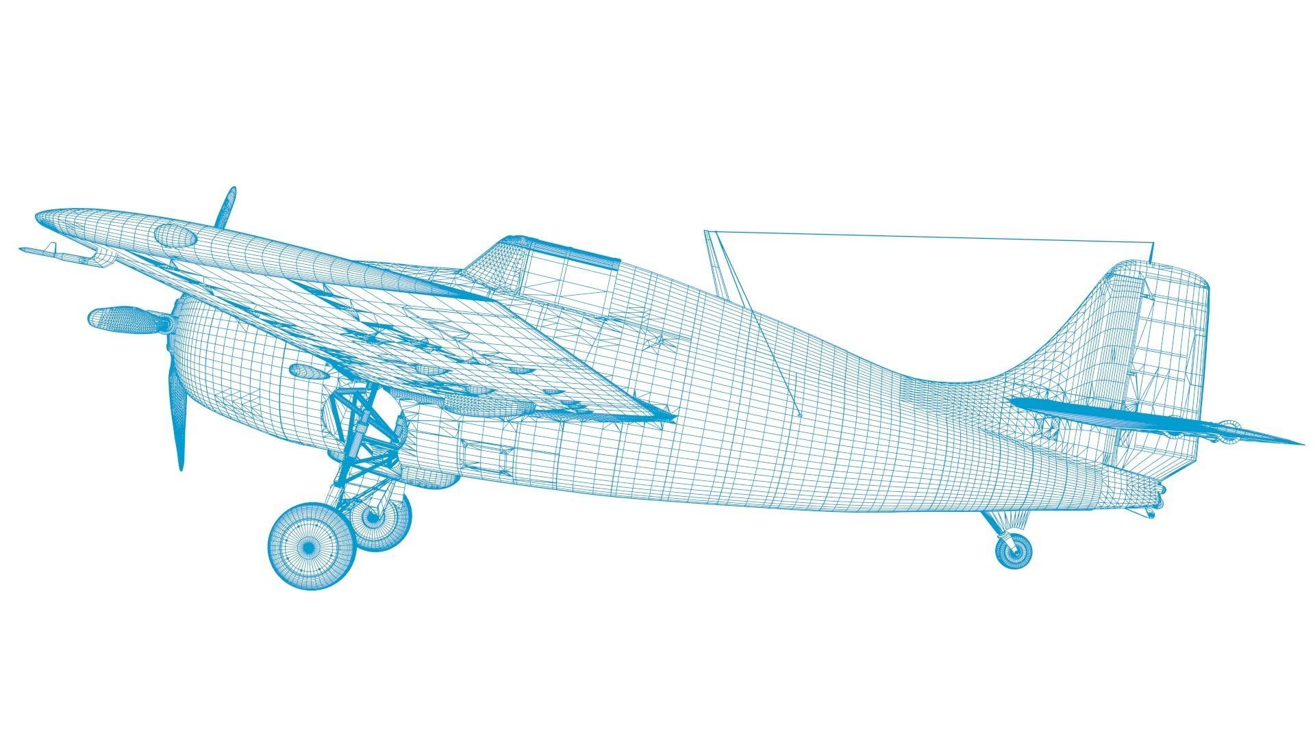 F4F-4 9-GF-7 - Rigged Low-poly 3D model_70