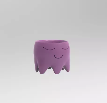 flowerpot octopus 3D print model
