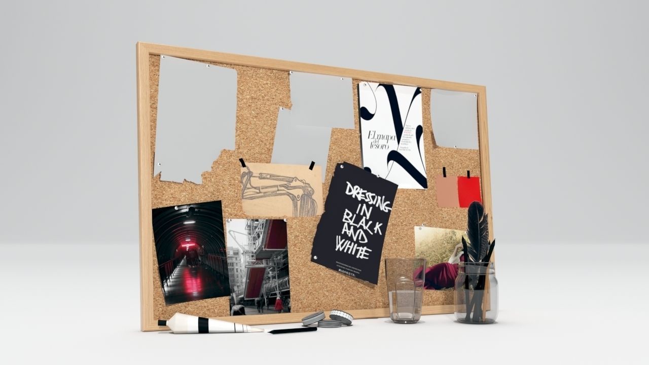 Objects for a desk 3D model_1