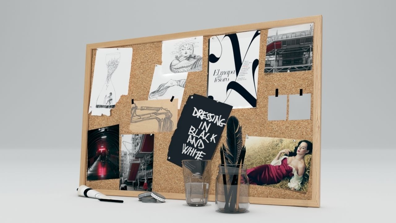 Objects for a desk 3D model_3