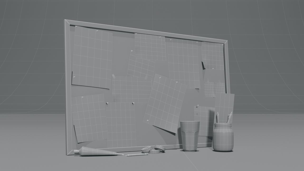 Objects for a desk 3D model_4
