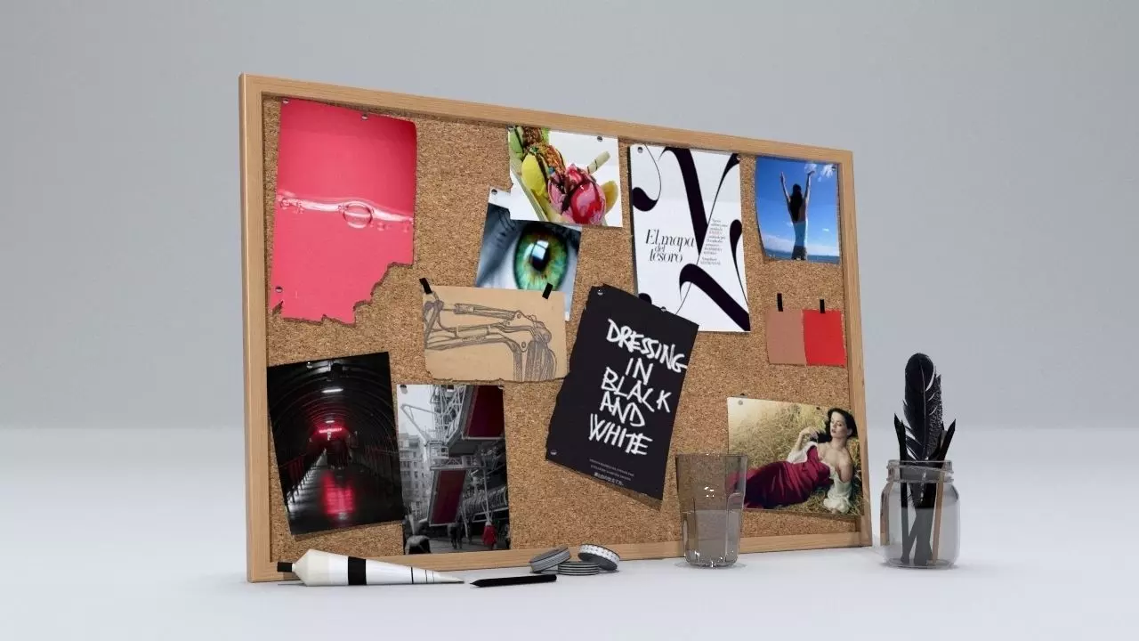 Objects for a desk 3D model_0