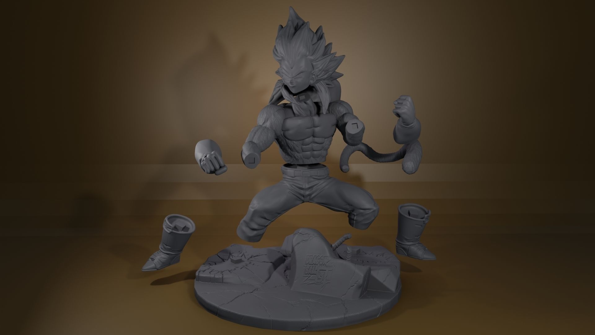 Vegeta ssj4 3D print model_4