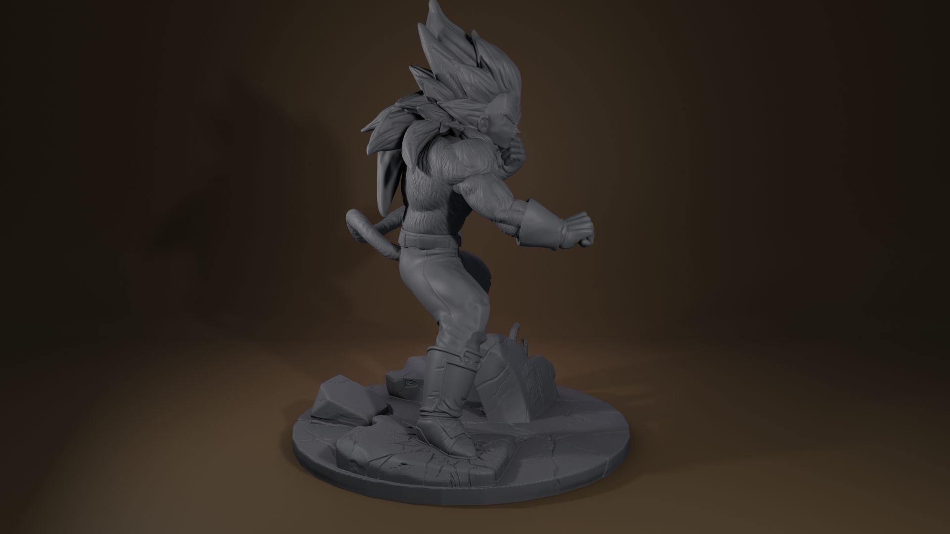 Vegeta ssj4 3D print model_3