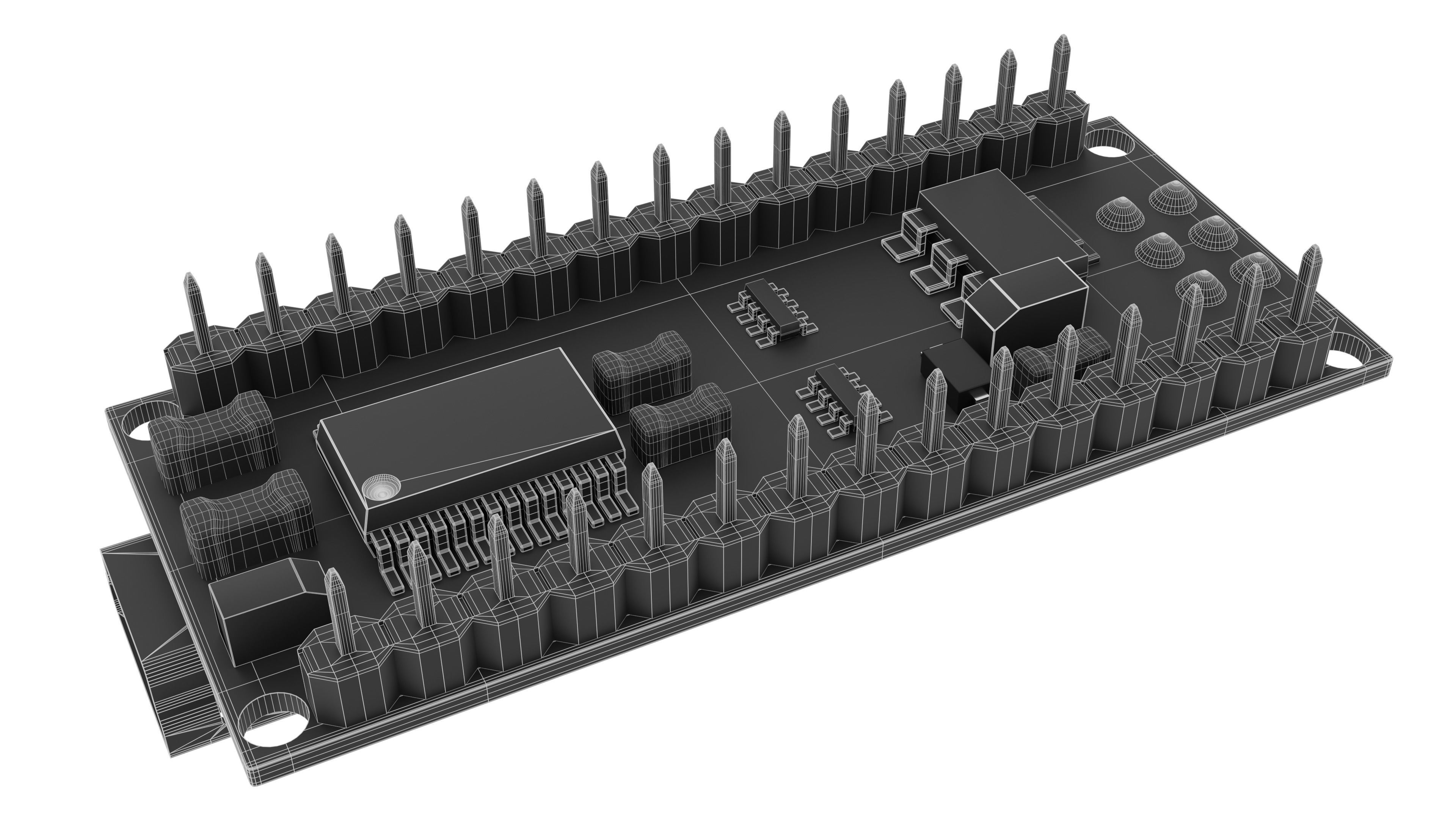 Arduino nano Low-poly 3D model_10