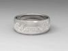 Modern wedding bands Love Forever ring 3D print model_1