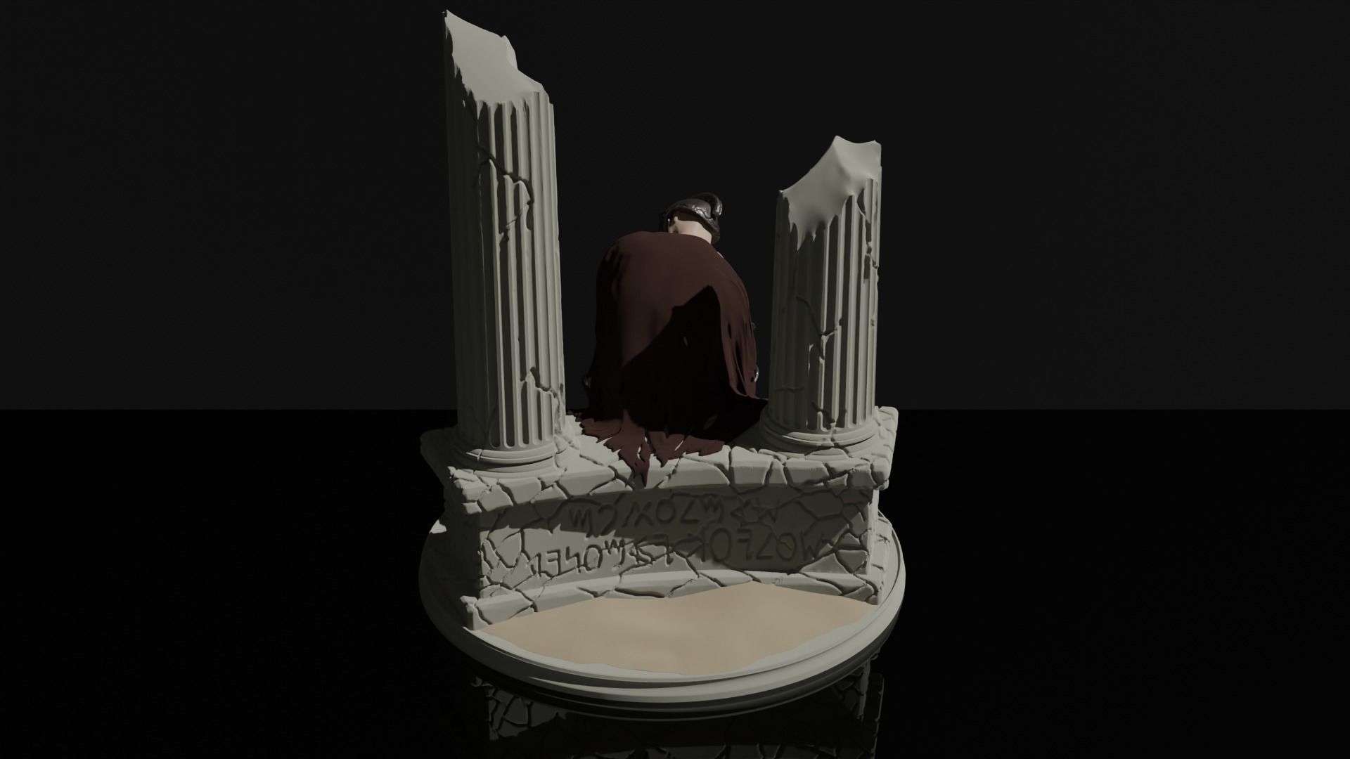 Cursed Spartan Statue  Free 3D print model_1