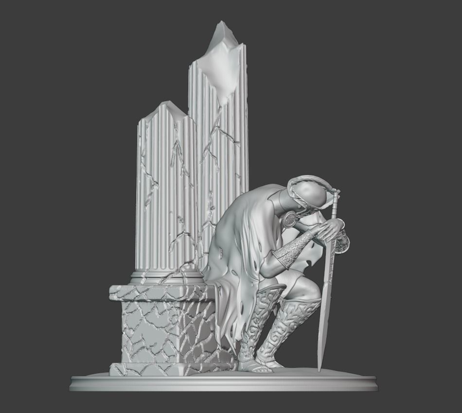 Cursed Spartan Statue  Free 3D print model_10