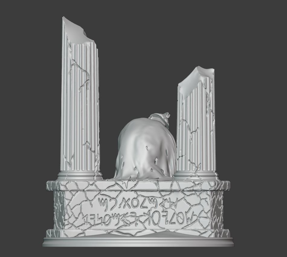 Cursed Spartan Statue  Free 3D print model_8