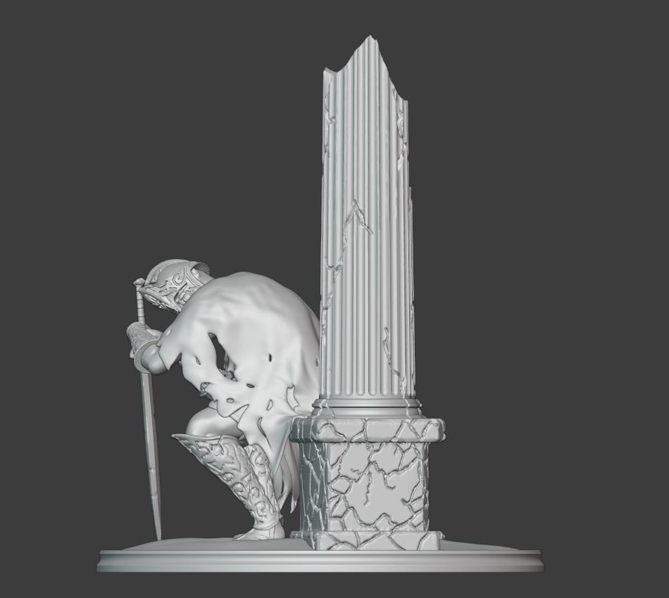 Cursed Spartan Statue  Free 3D print model_6
