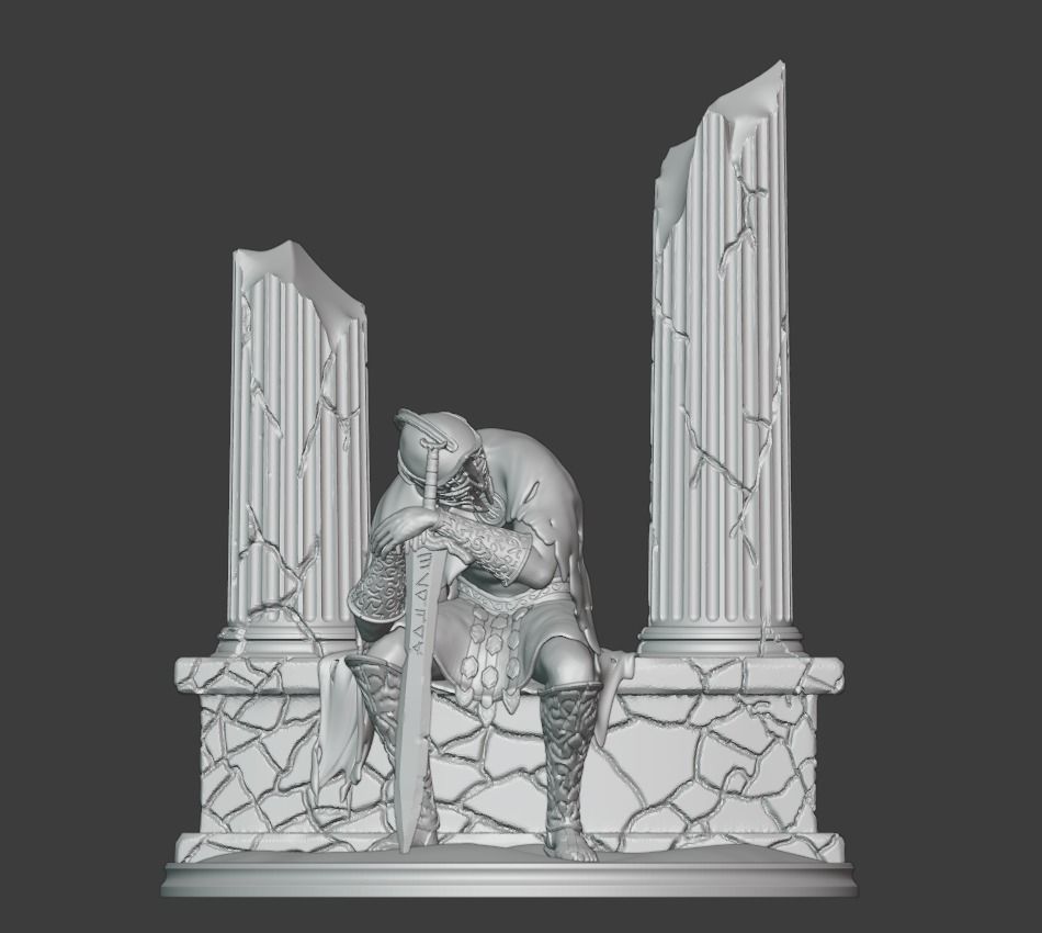 Cursed Spartan Statue  Free 3D print model_4
